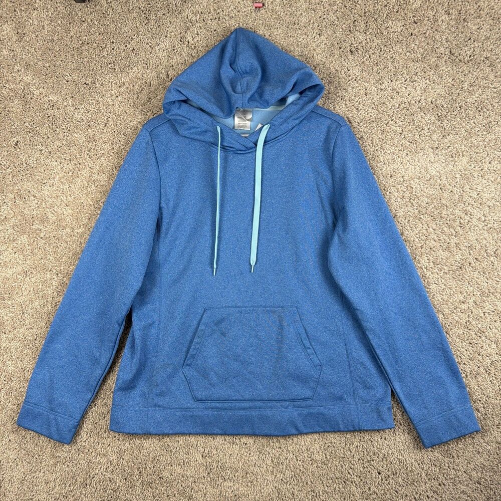 Danskin Teal Blue Hoodie Jacket Size L 12-14 Hooded Pullover Sweatshirt